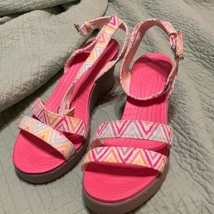 Croc wedges- fun colors!